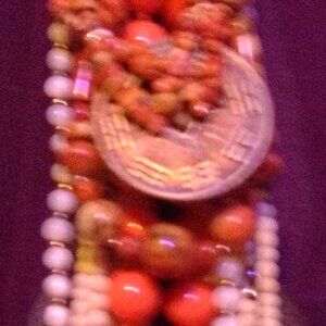 Vintage Costume Orange Necklace Reseller Lot $50